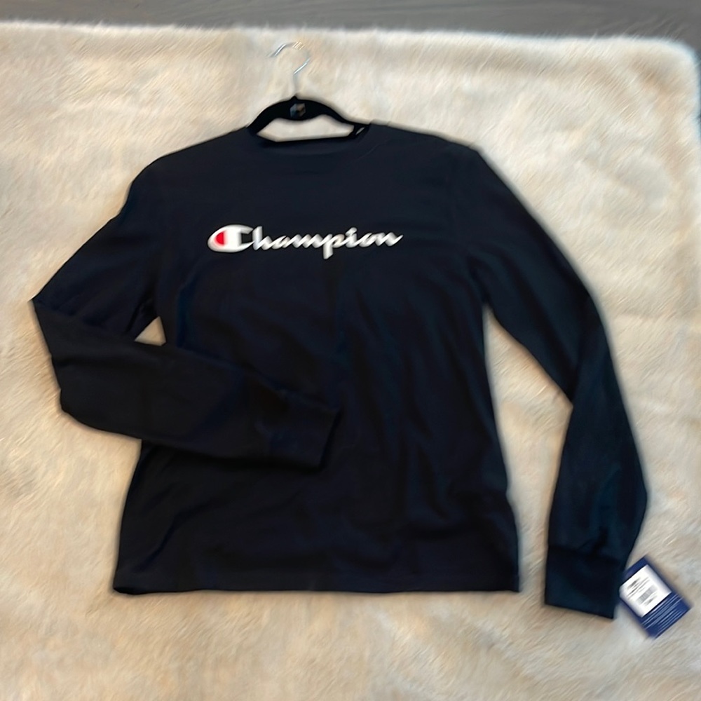 Champion Long Sleeve Tee in Black